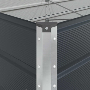 vidaXL Raised Garden Bed Anthracite 385 x 100 x 75 cm Galvanized Steel