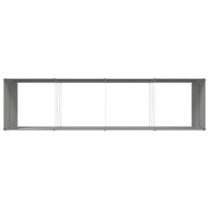 vidaXL Raised Garden Bed Anthracite 385 x 100 x 75 cm Galvanized Steel