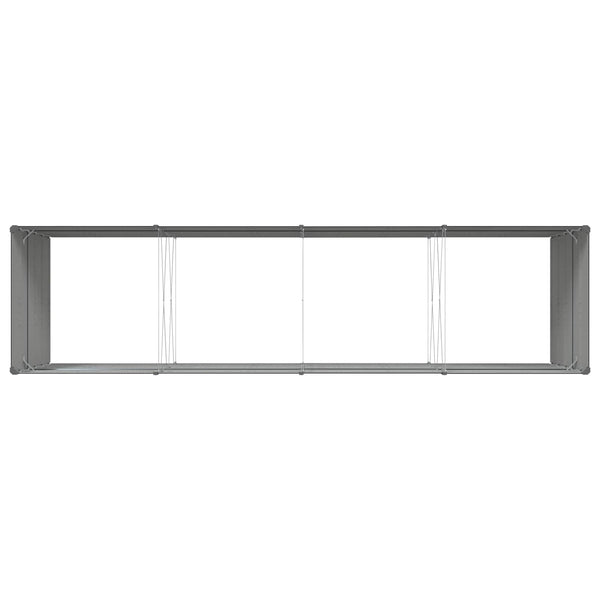 vidaXL Raised Garden Bed Anthracite 385 x 100 x 75 cm Galvanized Steel