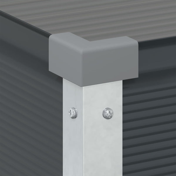 vidaXL Planter Anthracite 100 x 45 x 90 cm Galvanized Steel