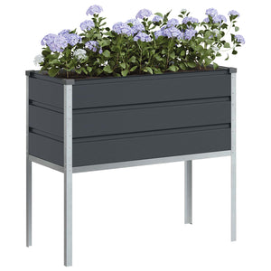 vidaXL Planter Anthracite 100 x 45 x 90 cm Galvanized Steel