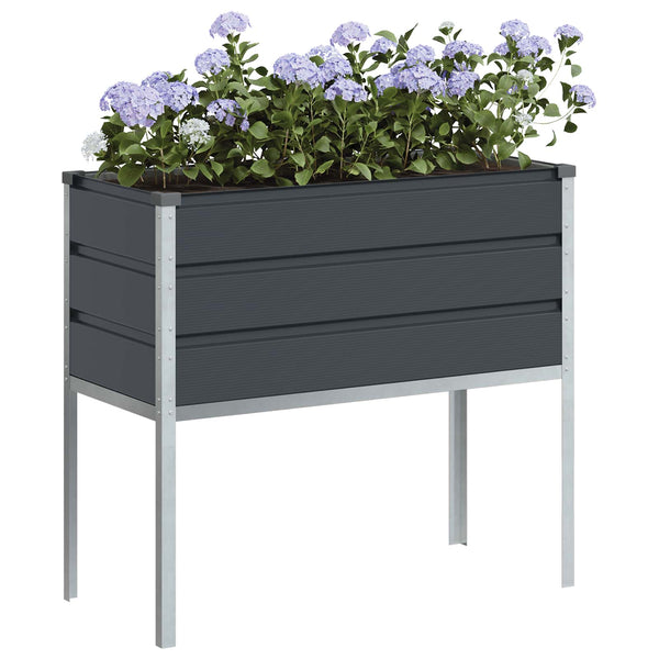 vidaXL Planter Anthracite 100 x 45 x 90 cm Galvanized Steel