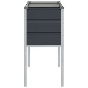 vidaXL Planter Anthracite 100 x 45 x 90 cm Galvanized Steel