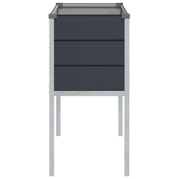 vidaXL Planter Anthracite 100 x 45 x 90 cm Galvanized Steel
