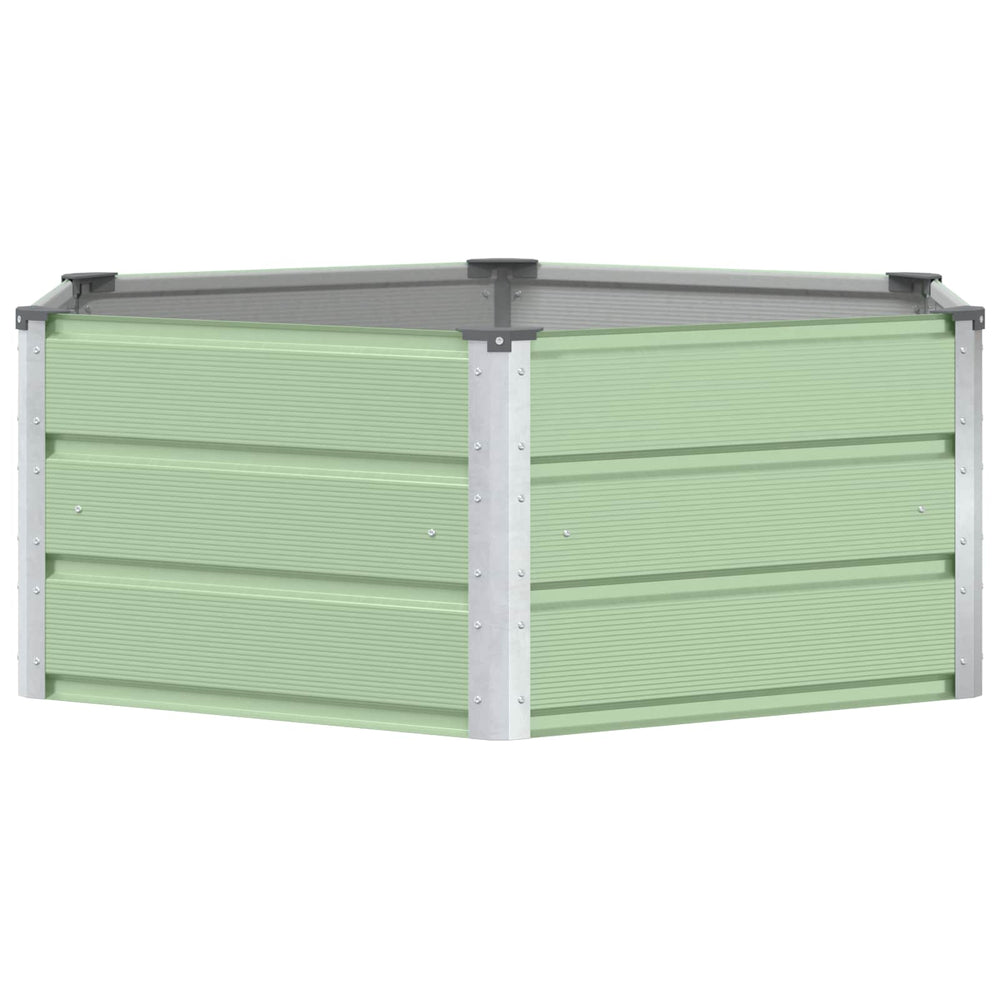 vidaXL Pastel Green Planter 129 x 129 x 45 cm Steel