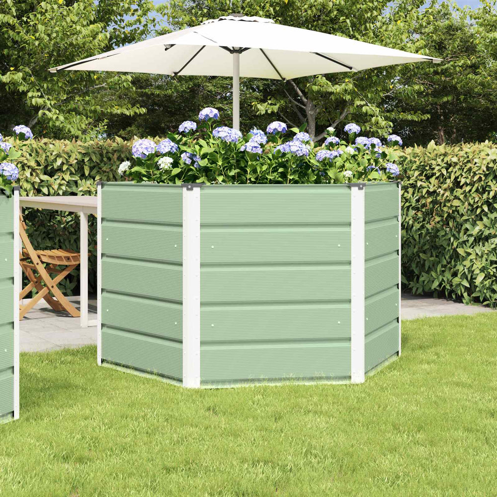vidaXL Planter Pastel Green 129 x 129 x 75 cm Steel