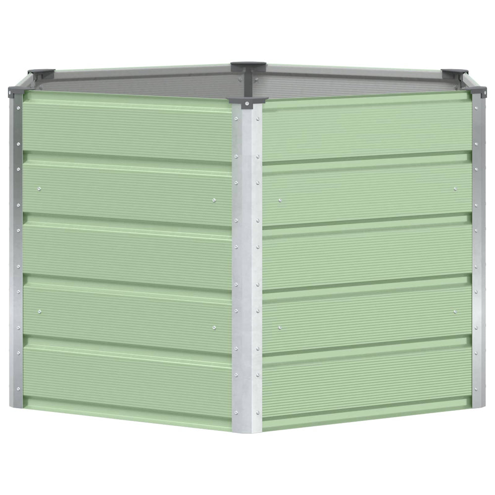 vidaXL Planter Pastel Green 129 x 129 x 75 cm Steel