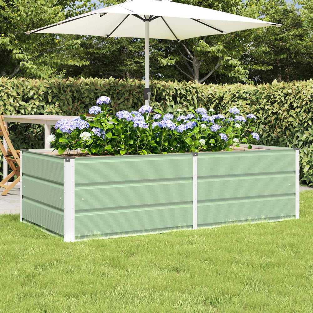 vidaXL Raised Garden Bed Green 160 x 80 x 45 cm Steel