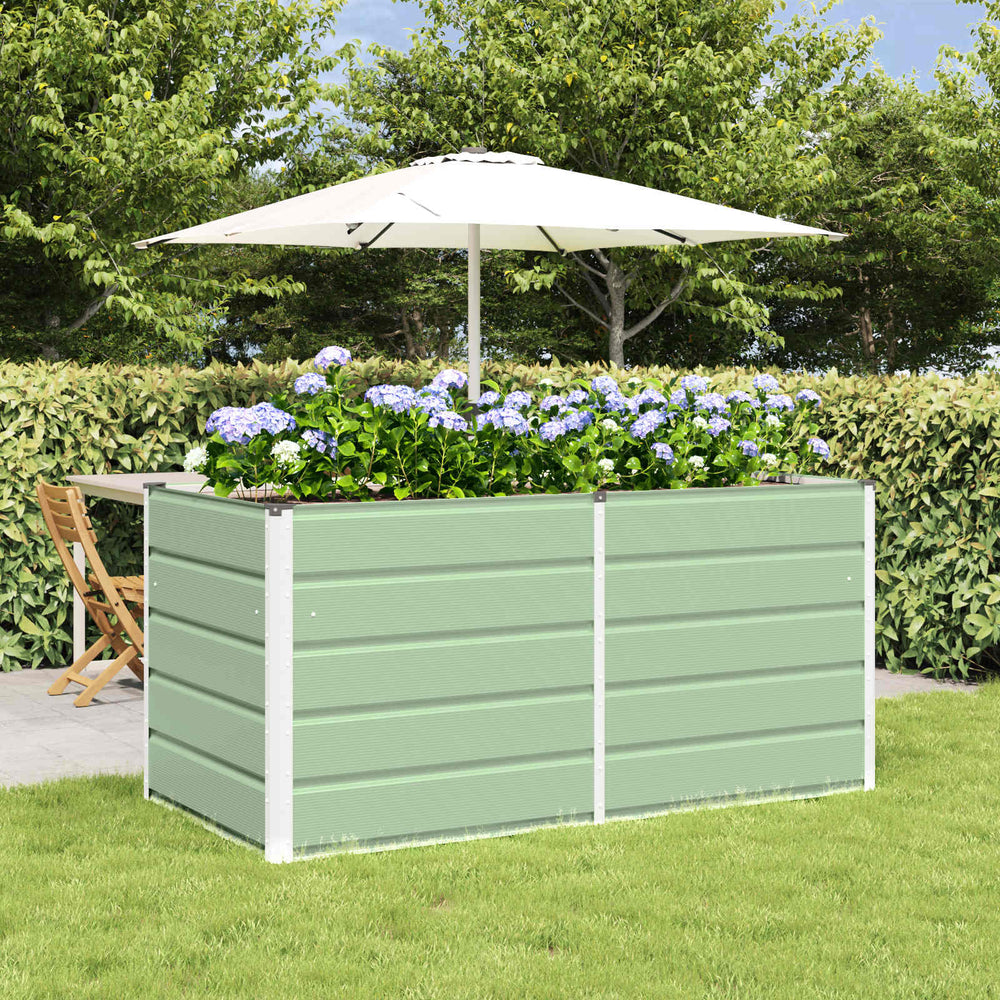 vidaXL Garden Raised Bed Green 160 x 80 x 75 cm Steel