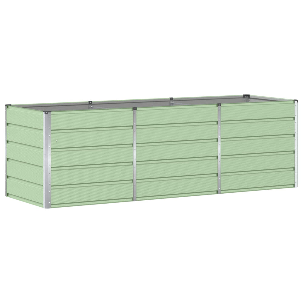 vidaXL Garden Planter Green 240 x 80 x 75 cm Steel