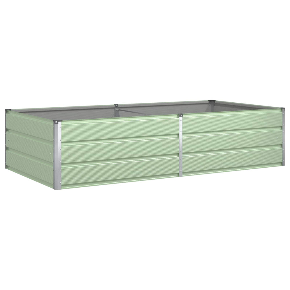 vidaXL Planter Pastel Green 195 x 100 x 45 cm Galvanized Steel