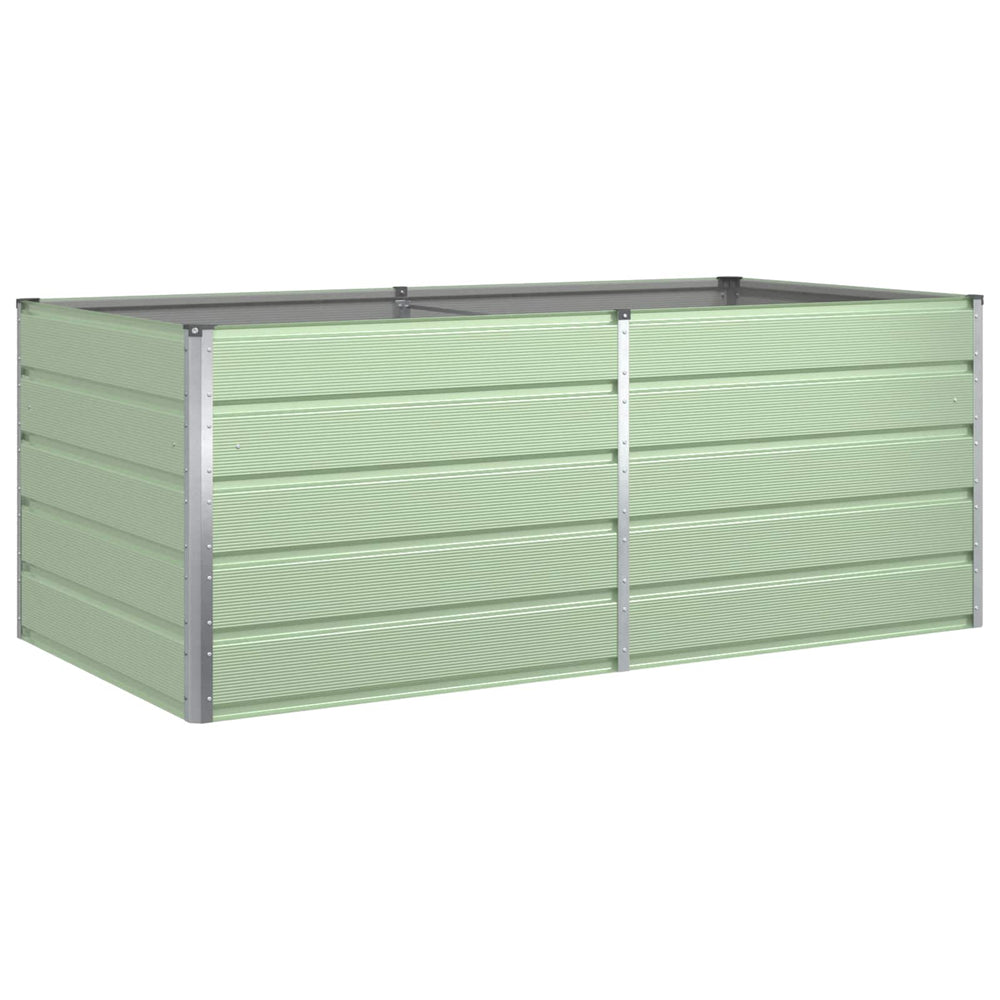 vidaXL Planter Pastel Green 195 x 100 x 75 cm Galvanized Steel