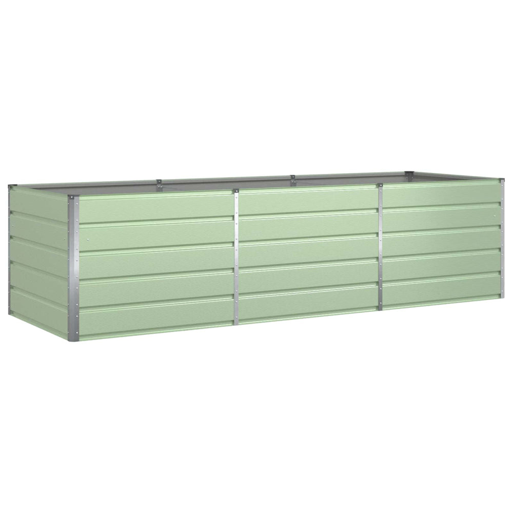 vidaXL Planter Pastel Green 290 x 100 x 75 cm Galvanized Steel
