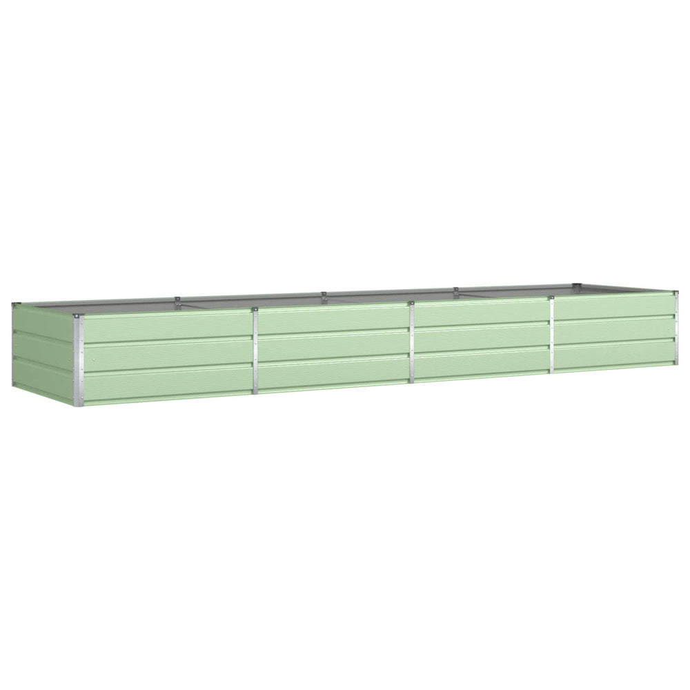 vidaXL Raised Garden Bed Pastel Green 385 x 100 x 45 cm Galvanized Steel