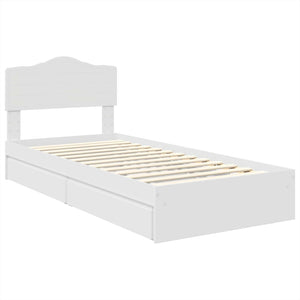 vidaXL Storage Bed with Headboard White 70 x 190 cm Engineered Wood