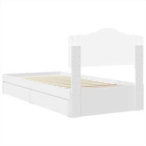 vidaXL Storage Bed with Headboard White 70 x 190 cm Engineered Wood