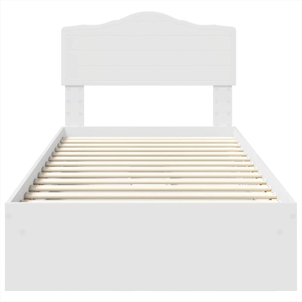 vidaXL Storage Bed with Headboard White 70 x 190 cm Engineered Wood