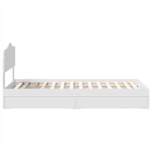 vidaXL Storage Bed with Headboard White 70 x 190 cm Engineered Wood