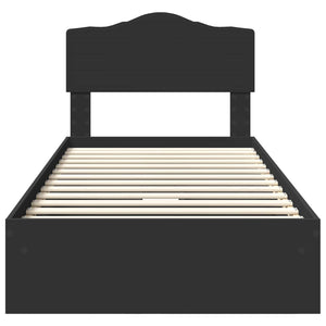 vidaXL Storage Bed Black 70 x 190 cm Engineered Wood