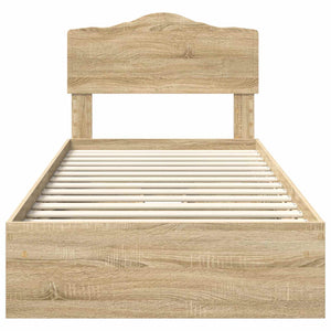 vidaXL Storage Bed Sonoma Oak 70 x 190 cm Engineered Wood