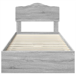 vidaXL Storage Bed Sonoma Grey 70 x 190 cm Engineered Wood