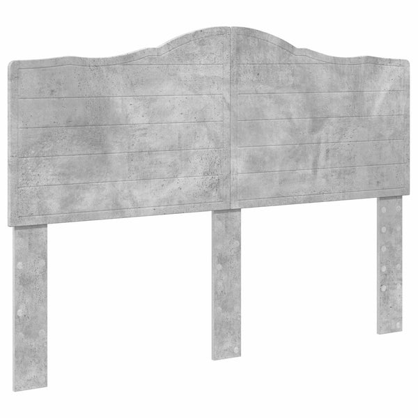 vidaXL Bed Frame with Headboard Concrete Grey 140 x 190 cm Engineered Wood
