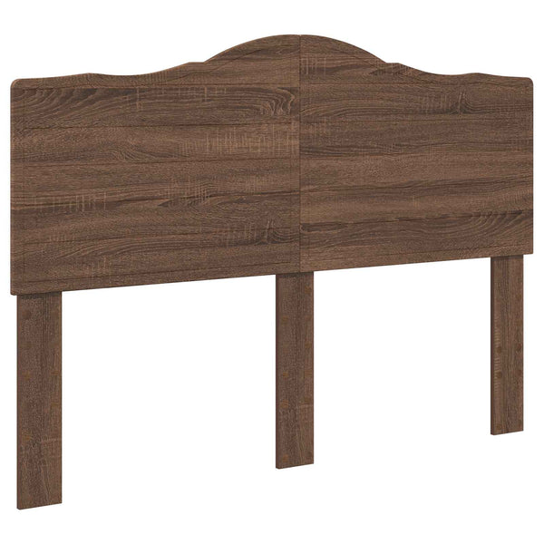 vidaXL Bed Frame with Headboard Brown Oak 140 x 190 cm Engineered Wood