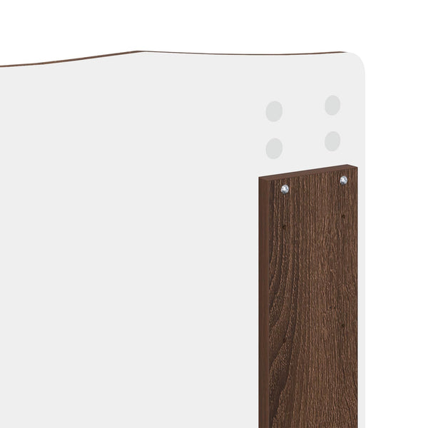 vidaXL Bed Frame with Headboard Sonoma Oak 135 x 190 cm Engineered Wood