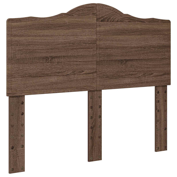 vidaXL Bed Frame with Headboard Sonoma Oak 135 x 190 cm Engineered Wood