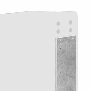 vidaXL Bed Frame with Headboard Concrete Gray 120 x 190 cm Engineered Wood