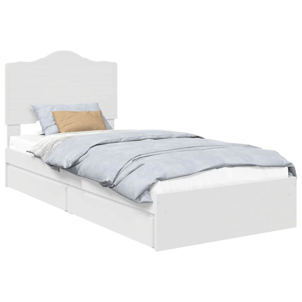 vidaXL Storage Bed with Drawers White 70 x 190 cm Engineered Wood