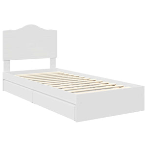 vidaXL Storage Bed with Drawers White 70 x 190 cm Engineered Wood
