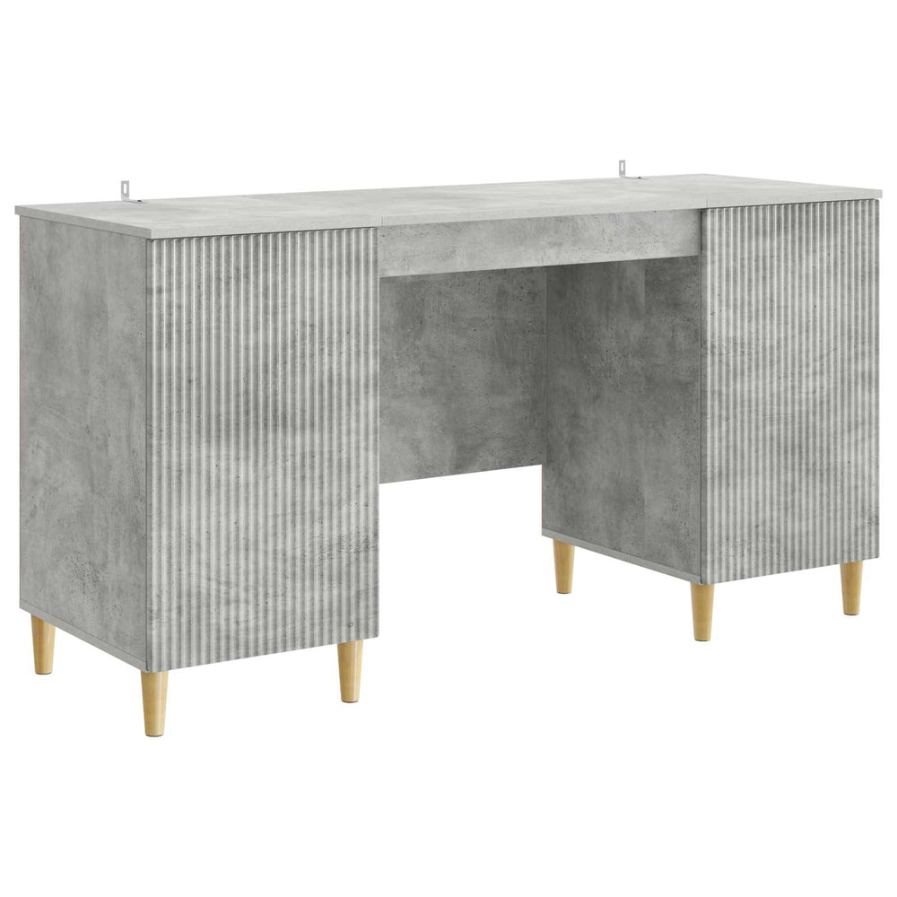 Schreibtisch Betongrau mit Tür 142,5 cm