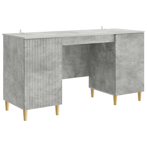 Schreibtisch Betongrau mit Tür 142,5 cm