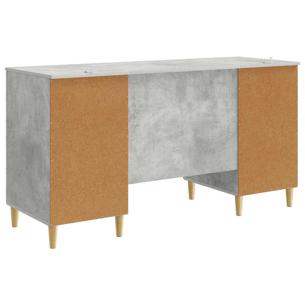 Schreibtisch Betongrau mit Tür 142,5 cm