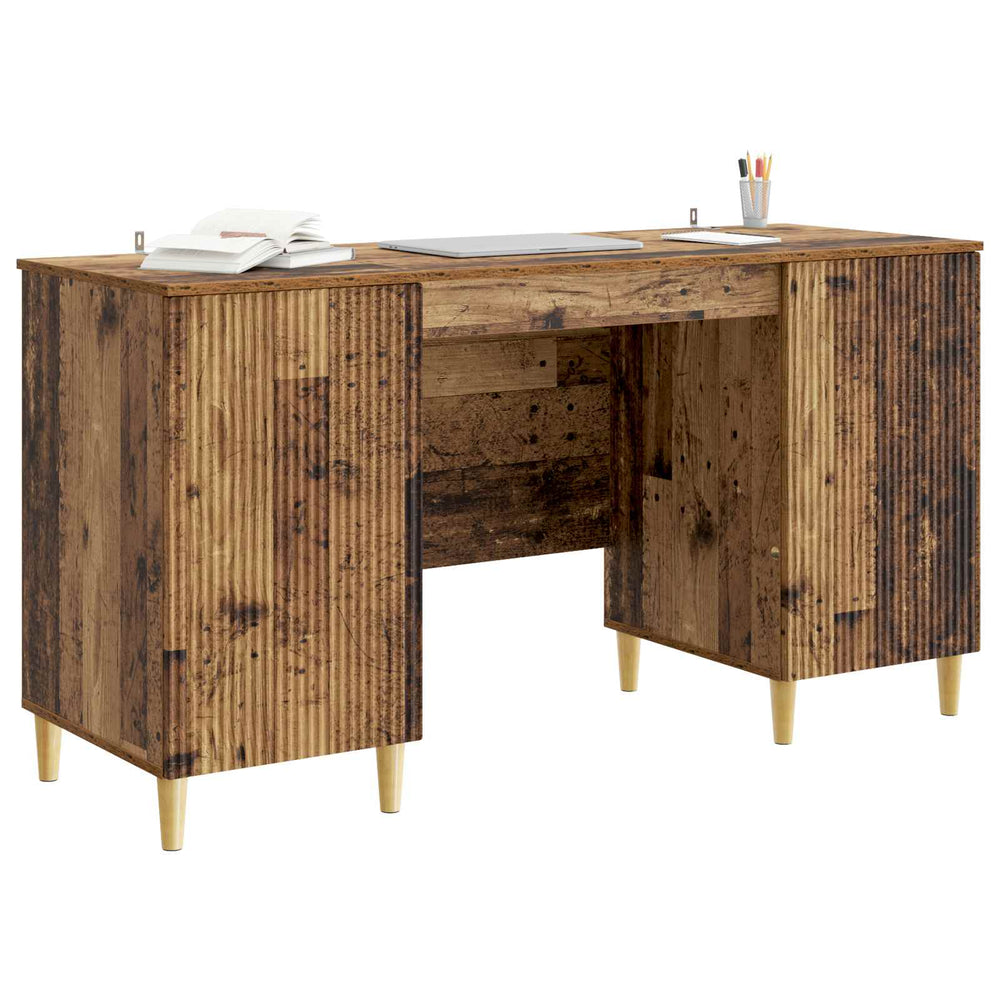 Schreibtisch mit Regal Altholz