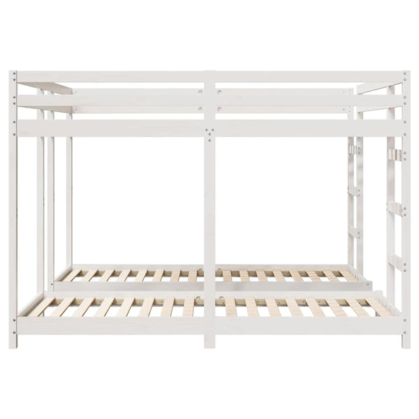vidaXL Triple Bunk Bed Frame White 200 x 200 cm