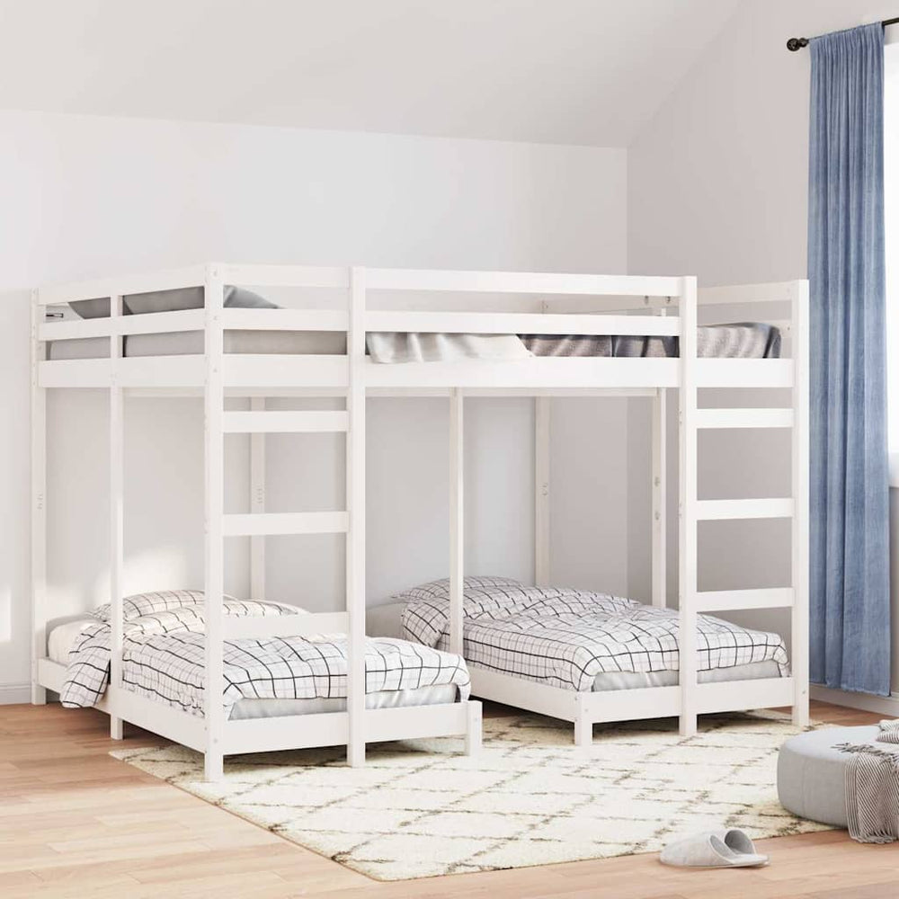 Dreifach Etagenbett 160x200 cm Weiß