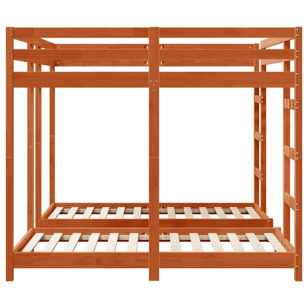 Dreifach Etagenbett 160x200 cm Wachsbraun