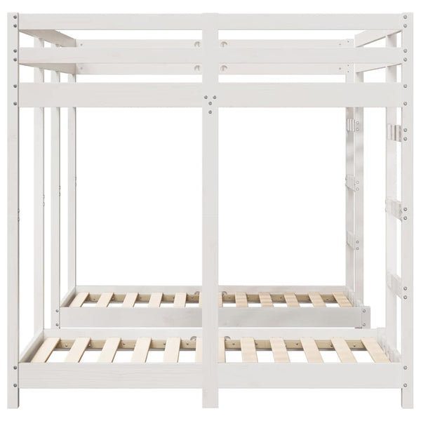 Dreifach Etagenbett 140x200 cm Weiß