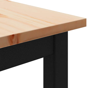 vidaXL Bar Table Natural 60 x 60 x 105 cm Solid Pine Wood