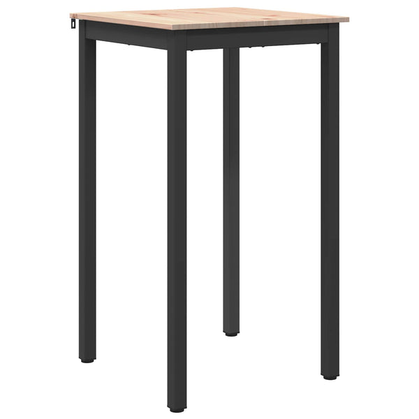 vidaXL Bar Table Natural 60 x 60 x 105 cm Solid Pine Wood