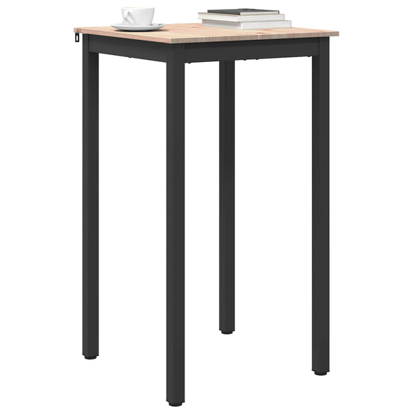 vidaXL Bar Table Natural 60 x 60 x 105 cm Solid Pine Wood