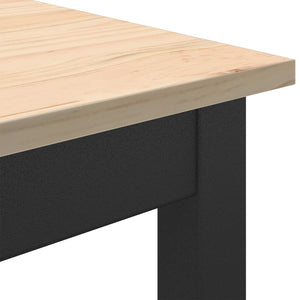 vidaXL Bar Table Natural 140 x 80 x 105 cm Solid Pine Wood