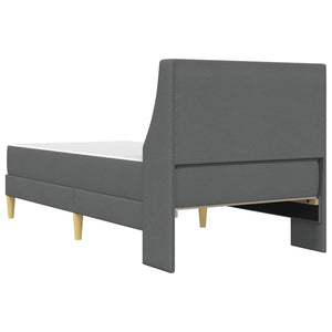 Bettgestell mit Matratze Dunkelgrau 90x200 cm