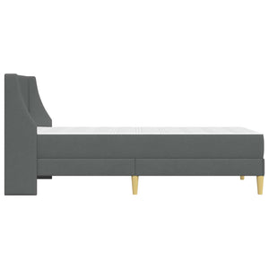 Bettgestell mit Matratze Dunkelgrau 90x200 cm
