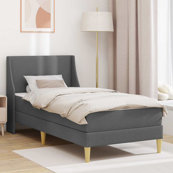 Bettgestell mit Matratze Dunkelgrau 100x200 cm
