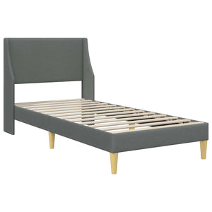 Bettgestell mit Matratze Dunkelgrau 100x200 cm