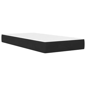 Bettgestell mit Matratze Schwarz Samt 100x200 cm