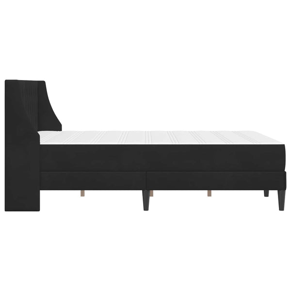 vidaXL Bed Frame with Mattress Black 120 x 200 cm Velvet